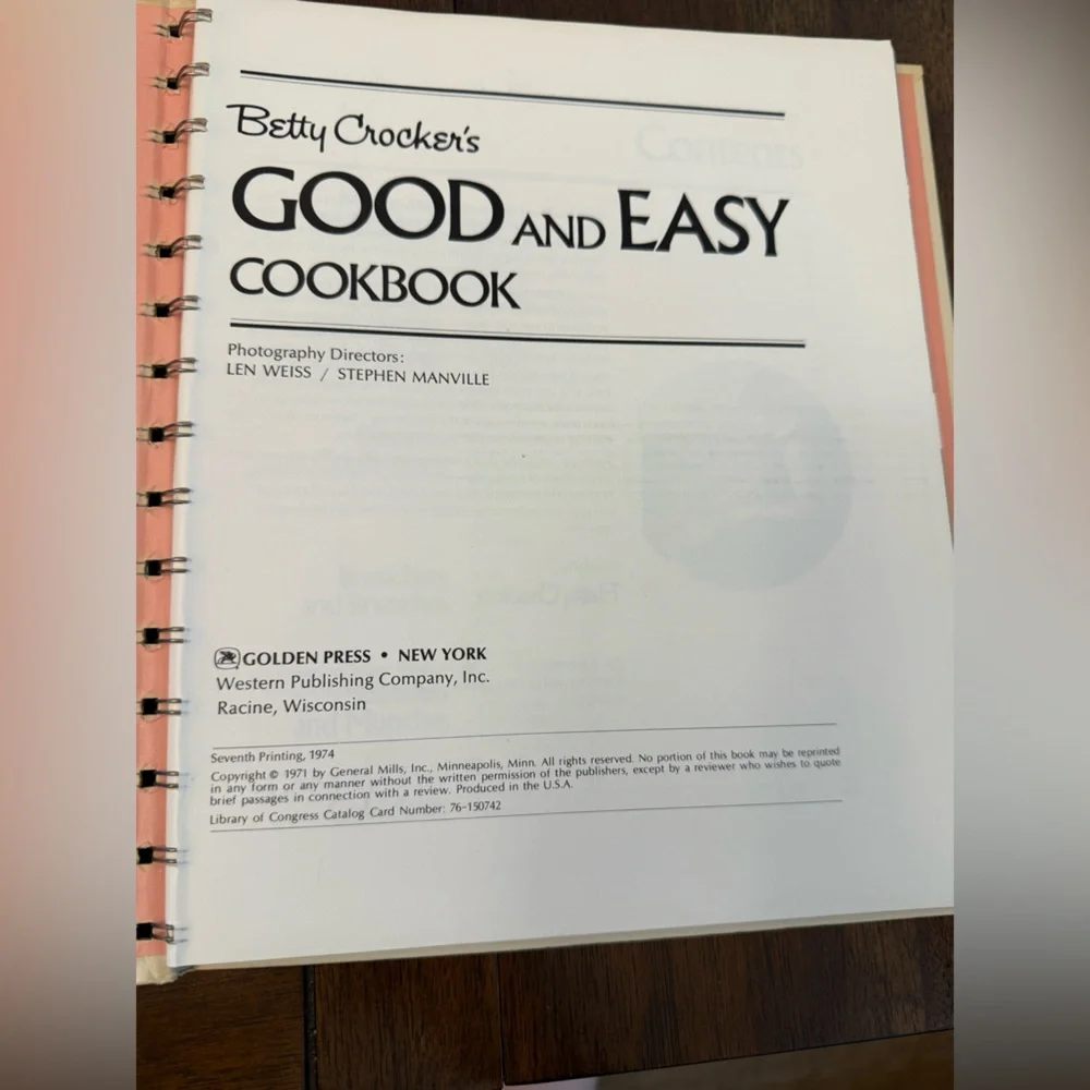 VINTAGE Betty Crocker's Good and Easy Cookbook